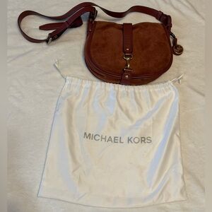 Michael Kors Brown Suede Crossbody Bag